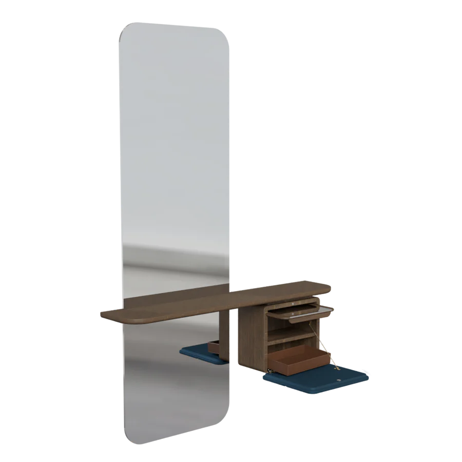 UMAGE One More Look Mirror, Dark Oak