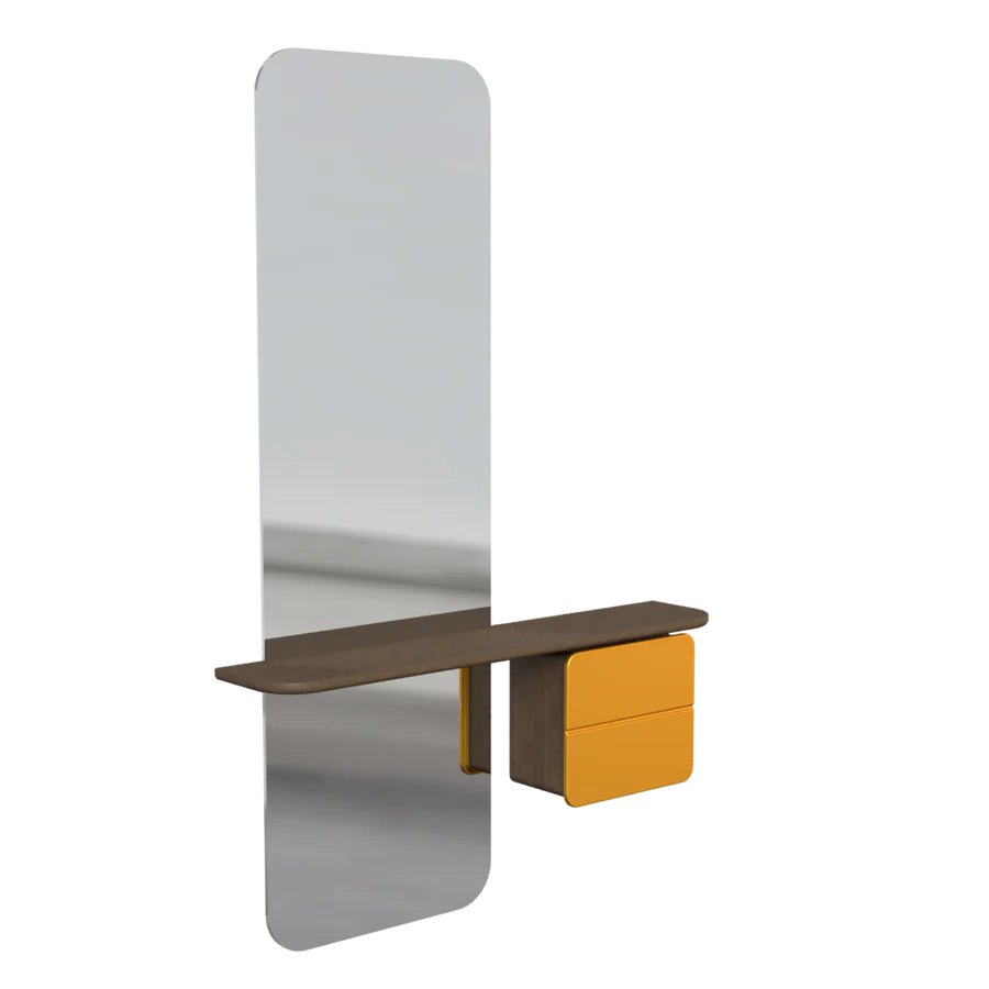 UMAGE One More Look Mirror, Dark Oak