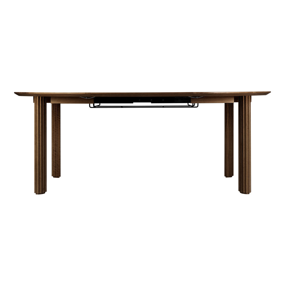 UMAGE Comfort Circle Dining Table with Extension, Dark Oak