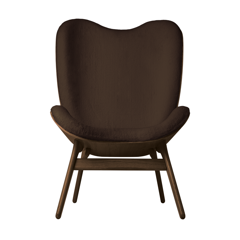UMAGE A Conversation Piece Lounge Chair, Tall, Dark Oak