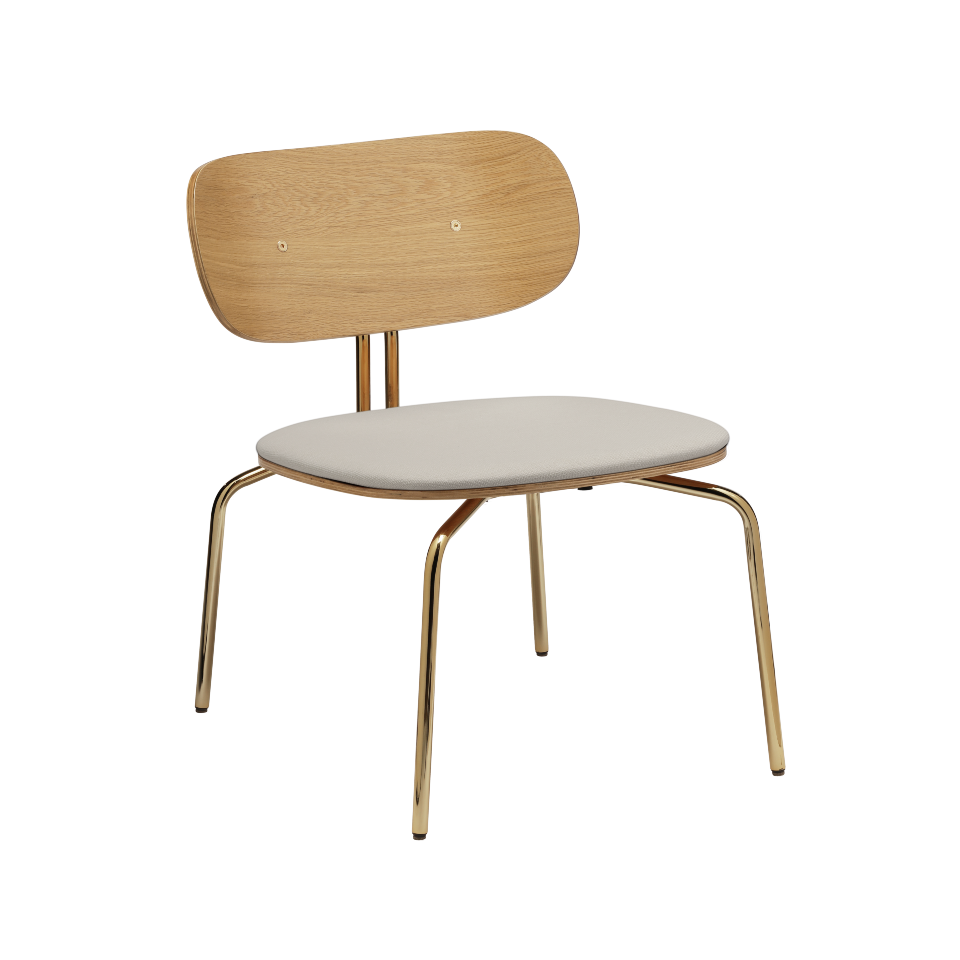 UMAGE Curious Lounge Chair, Brass Legs