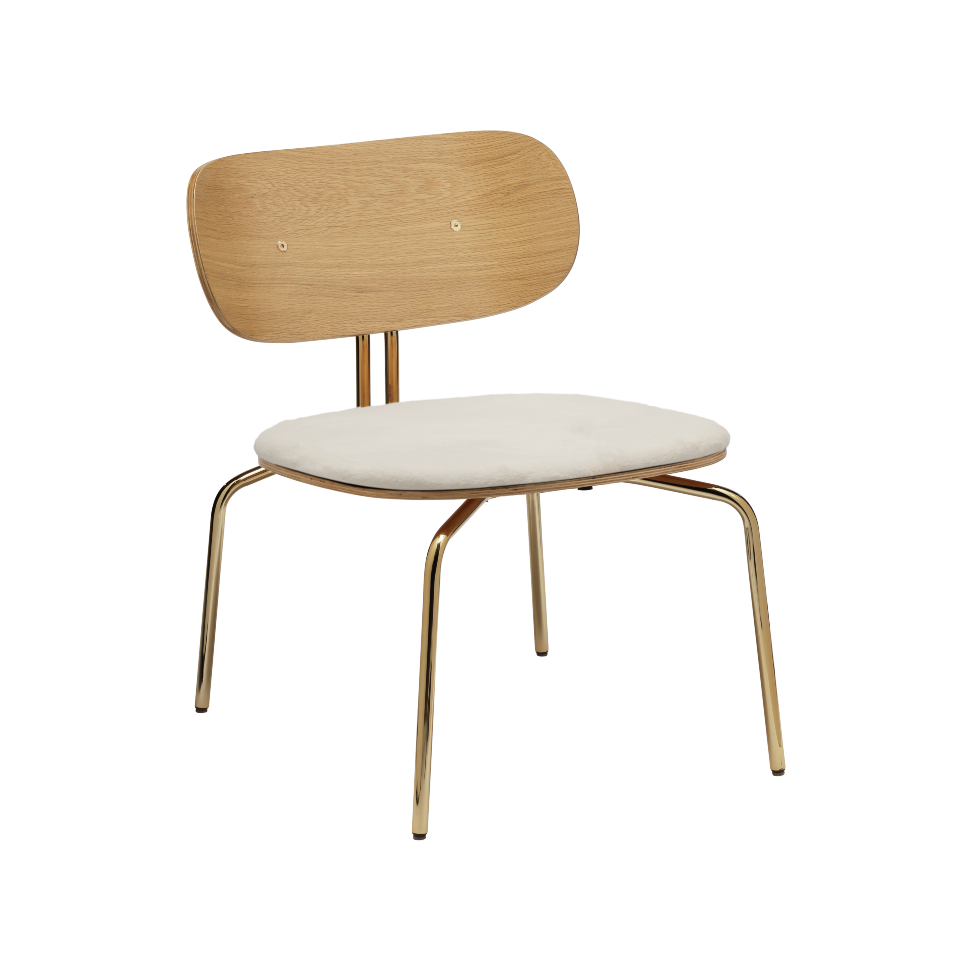 UMAGE Curious Lounge Chair, Brass Legs