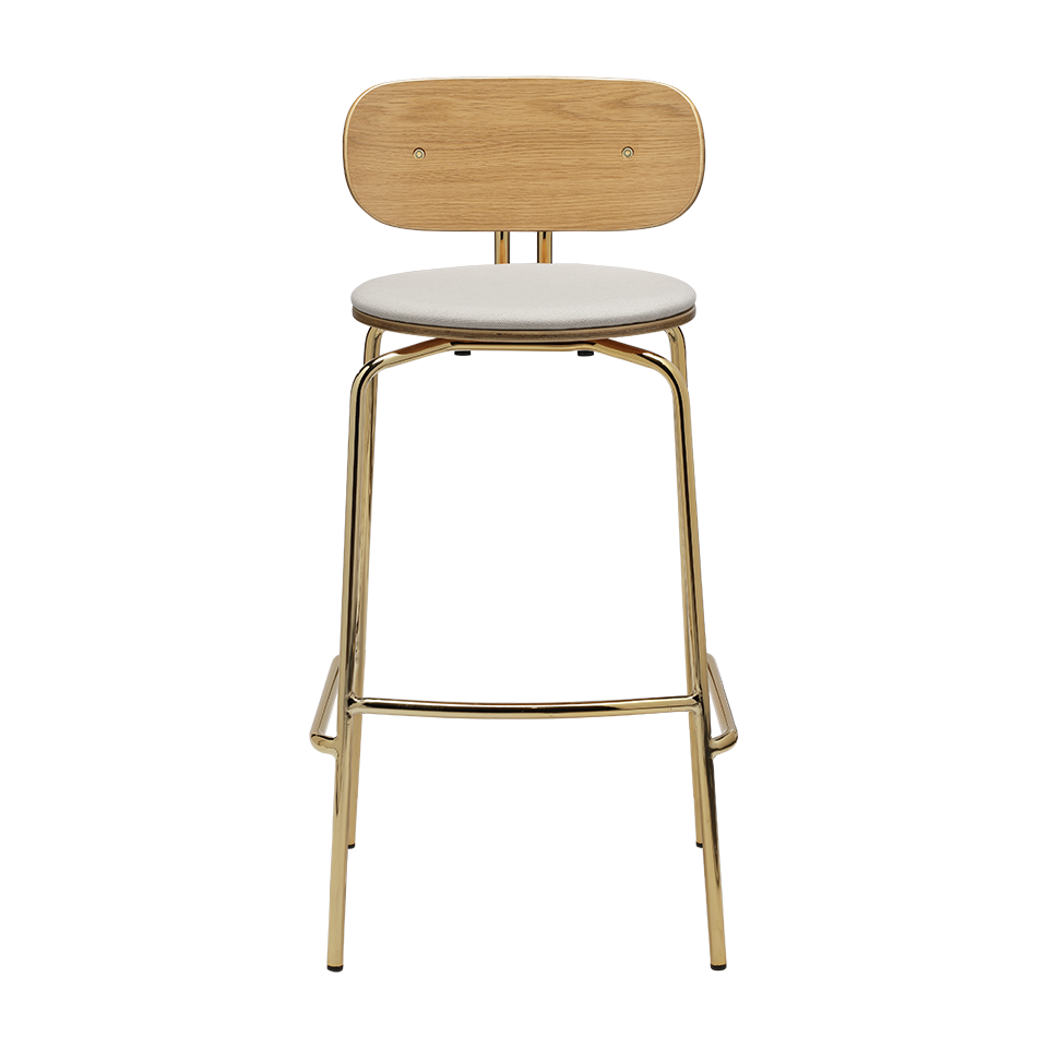 UMAGE Curious Bar Stool, Brass Legs