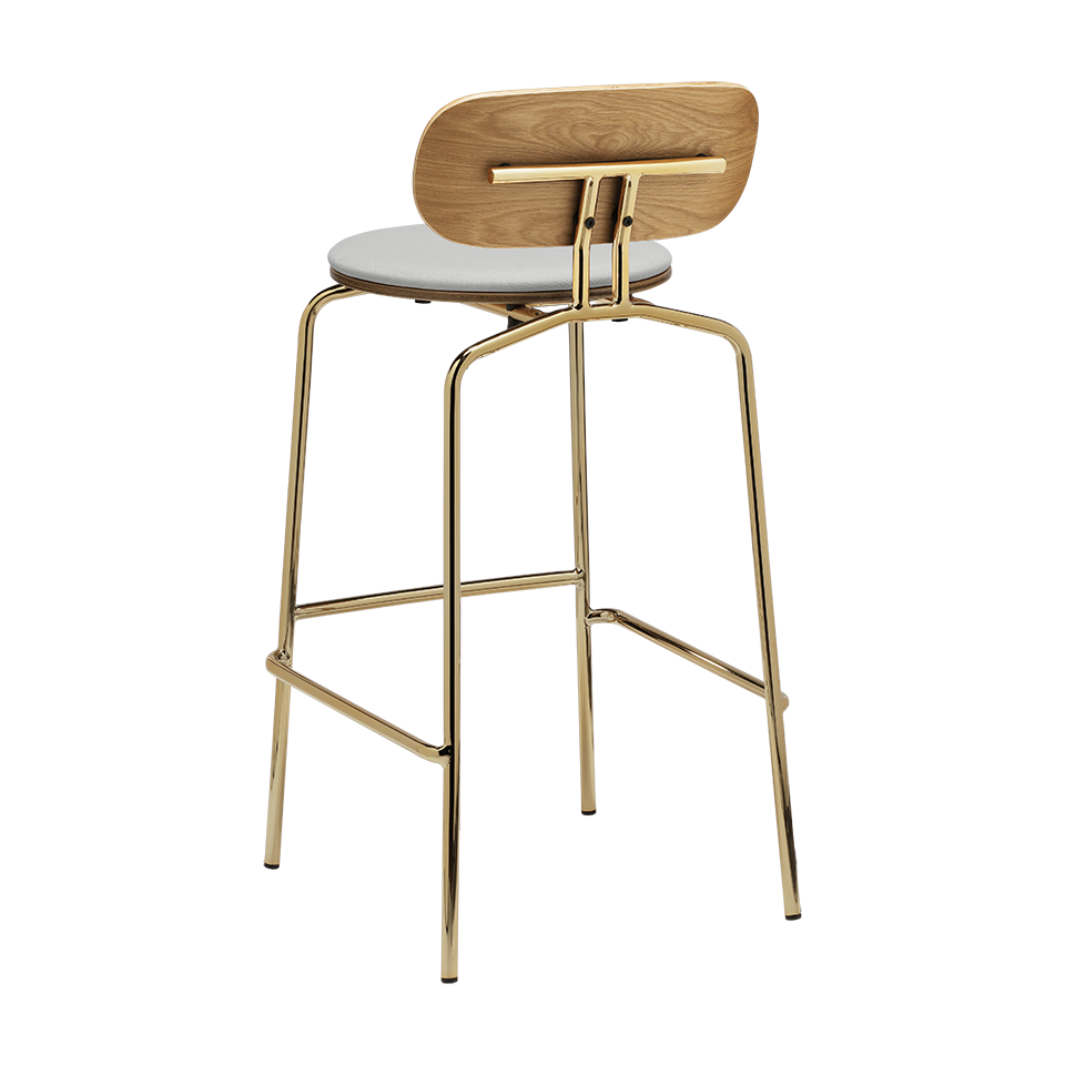 UMAGE Curious Bar Stool, Brass Legs