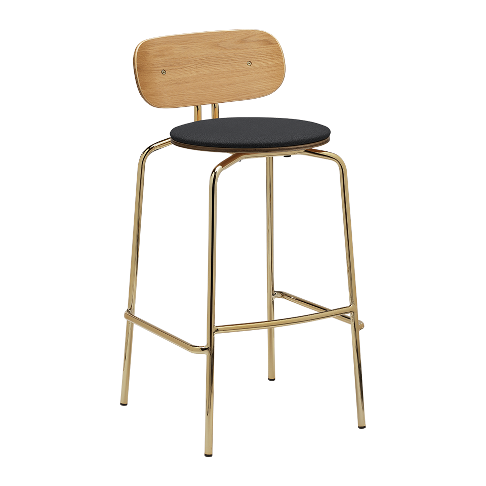 UMAGE Curious Bar Stool, Brass Legs