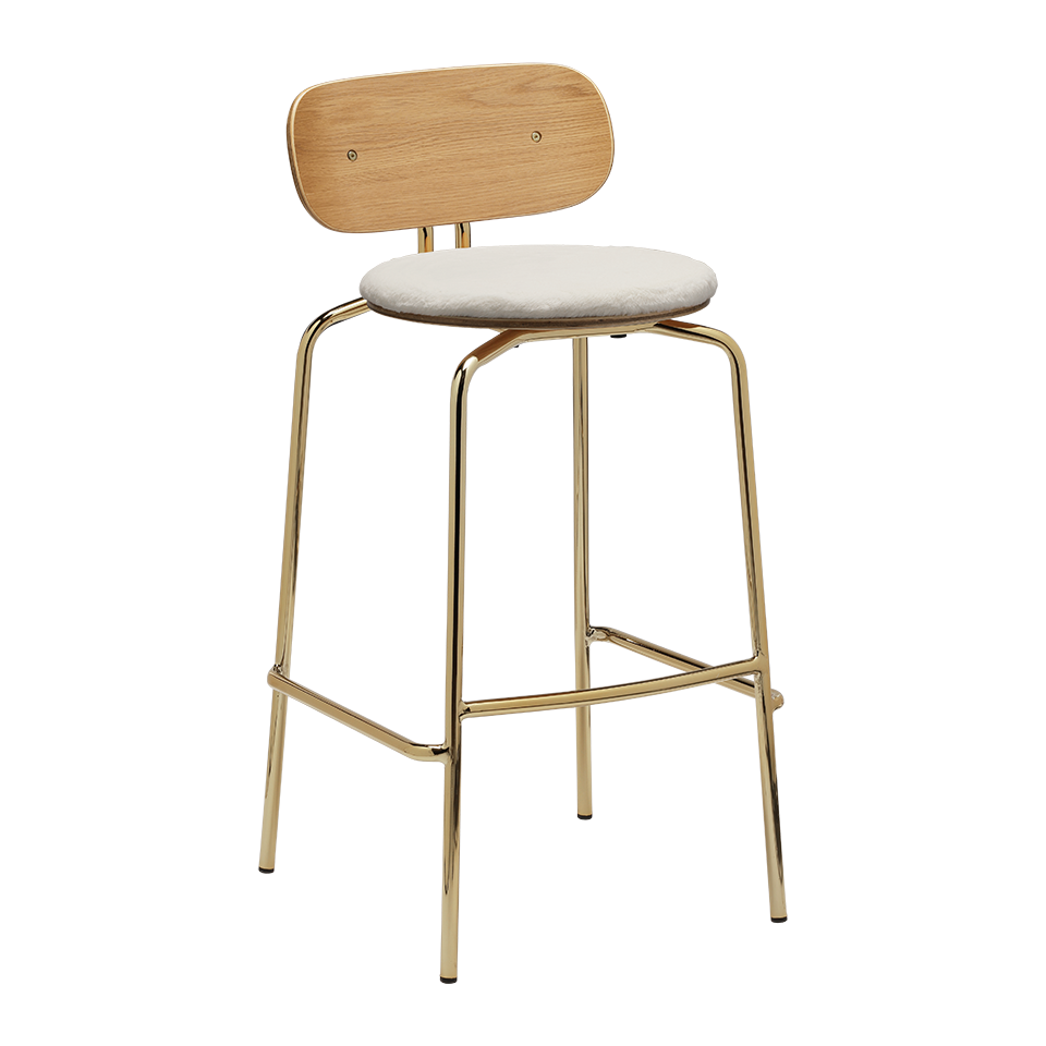 UMAGE Curious Bar Stool, Brass Legs