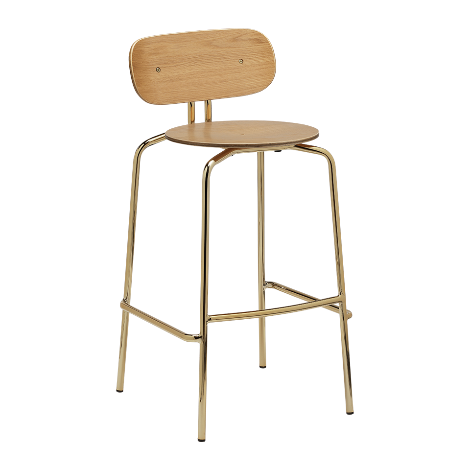 UMAGE Curious Bar Stool, Brass Legs