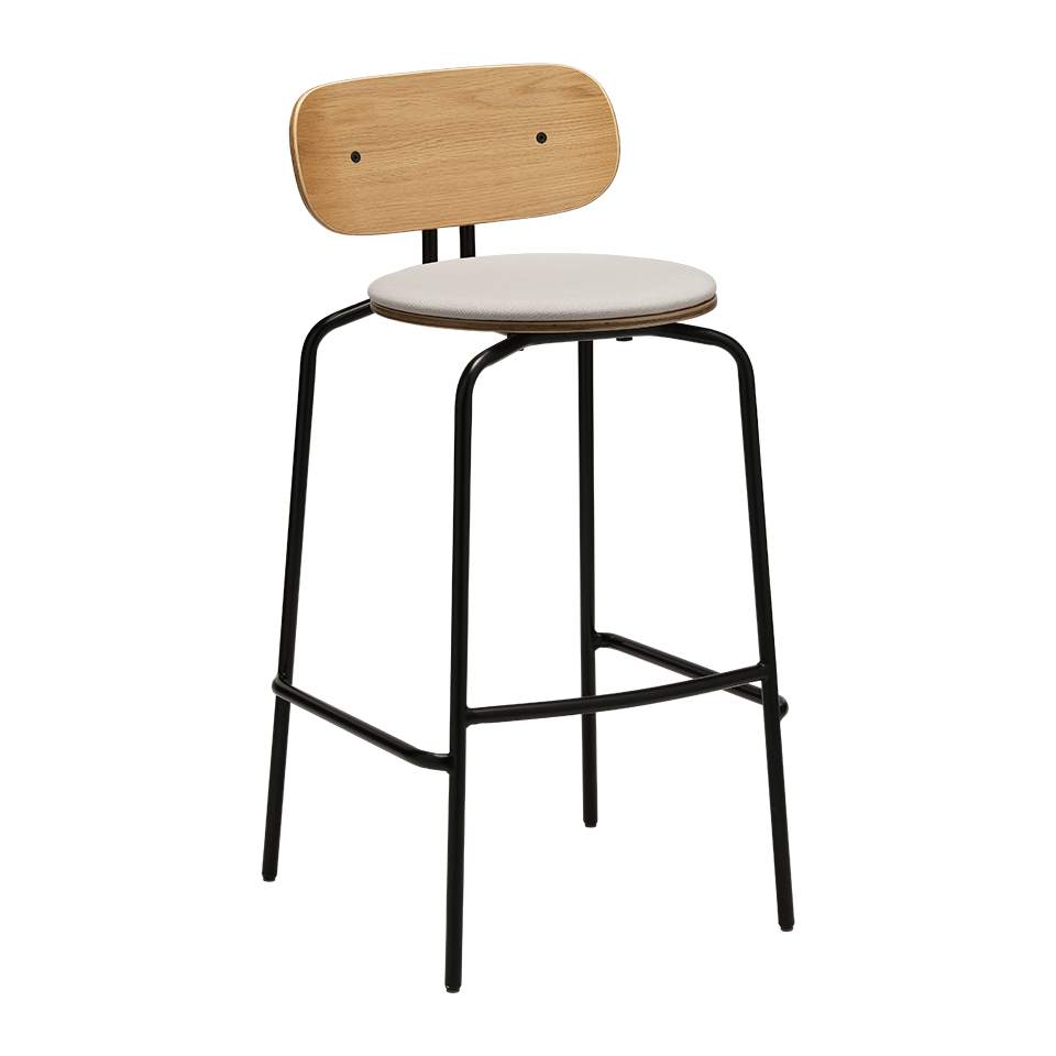UMAGE Curious Bar Stool, Black Legs