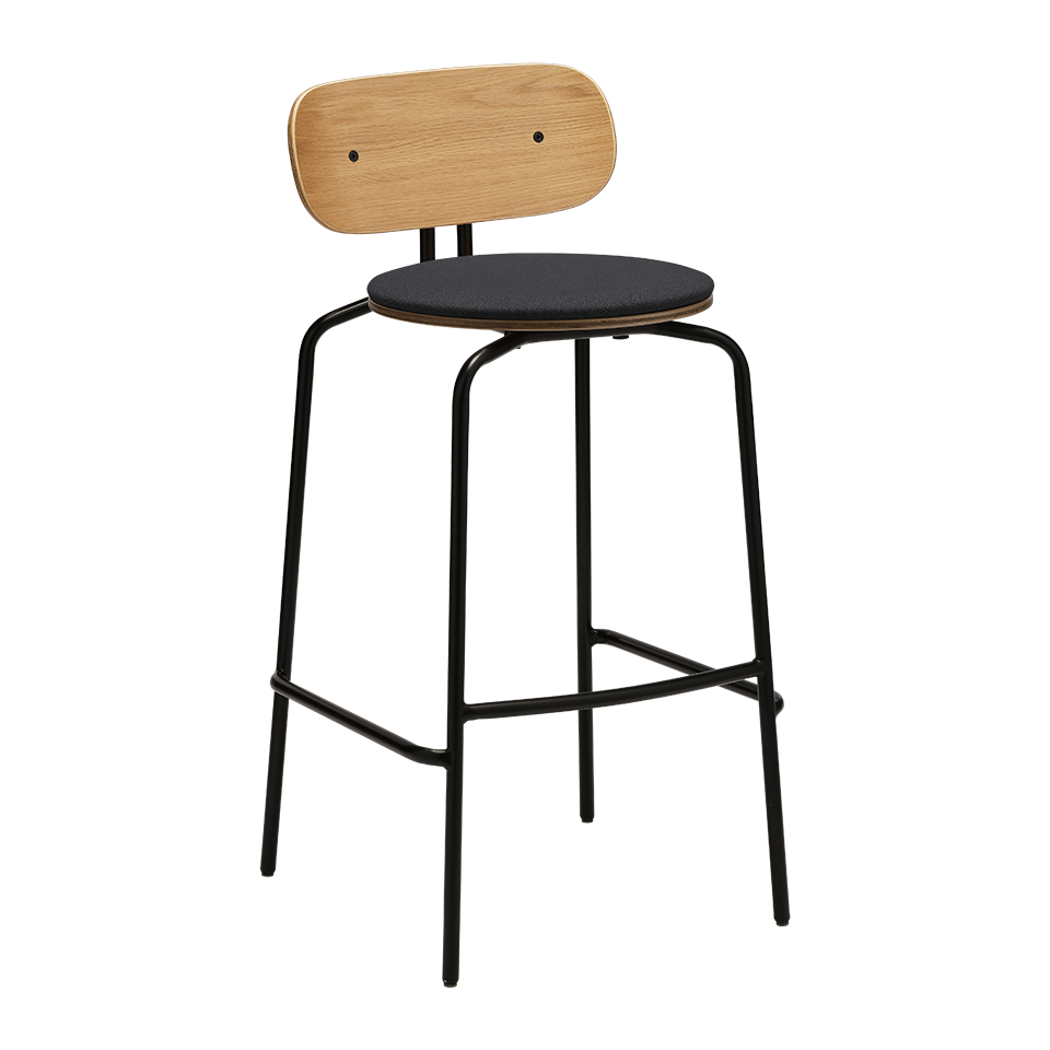 UMAGE Curious Bar Stool, Black Legs