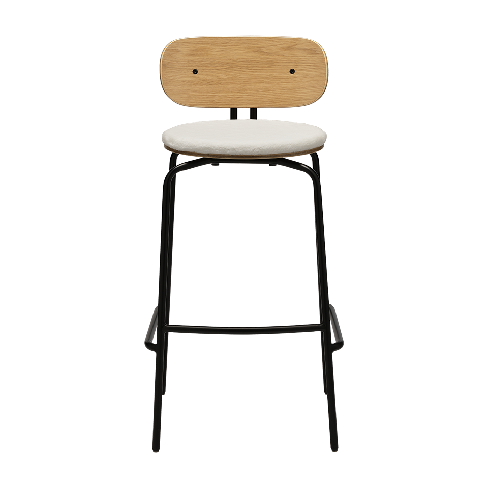 UMAGE Curious Bar Stool, Black Legs