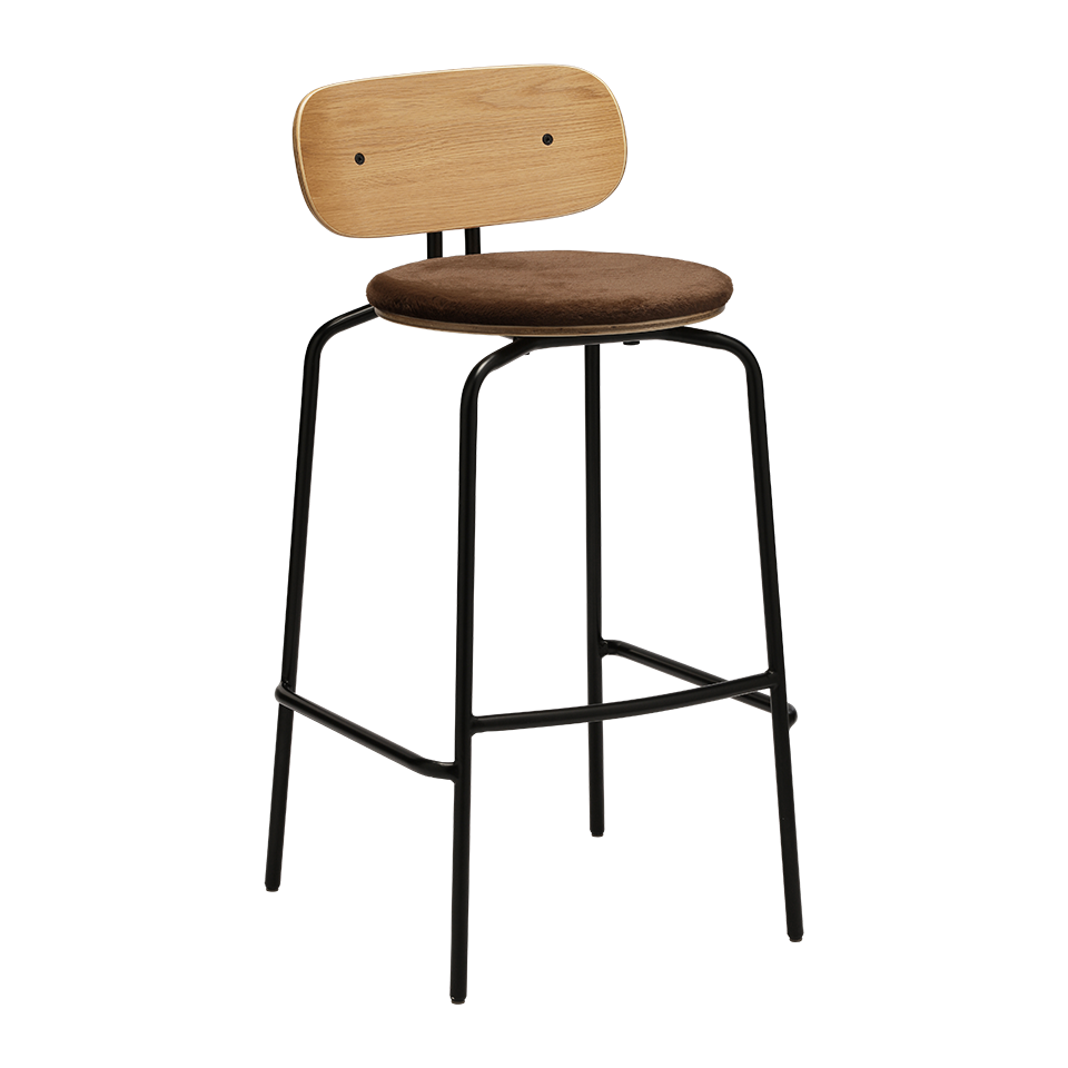 UMAGE Curious Bar Stool, Black Legs