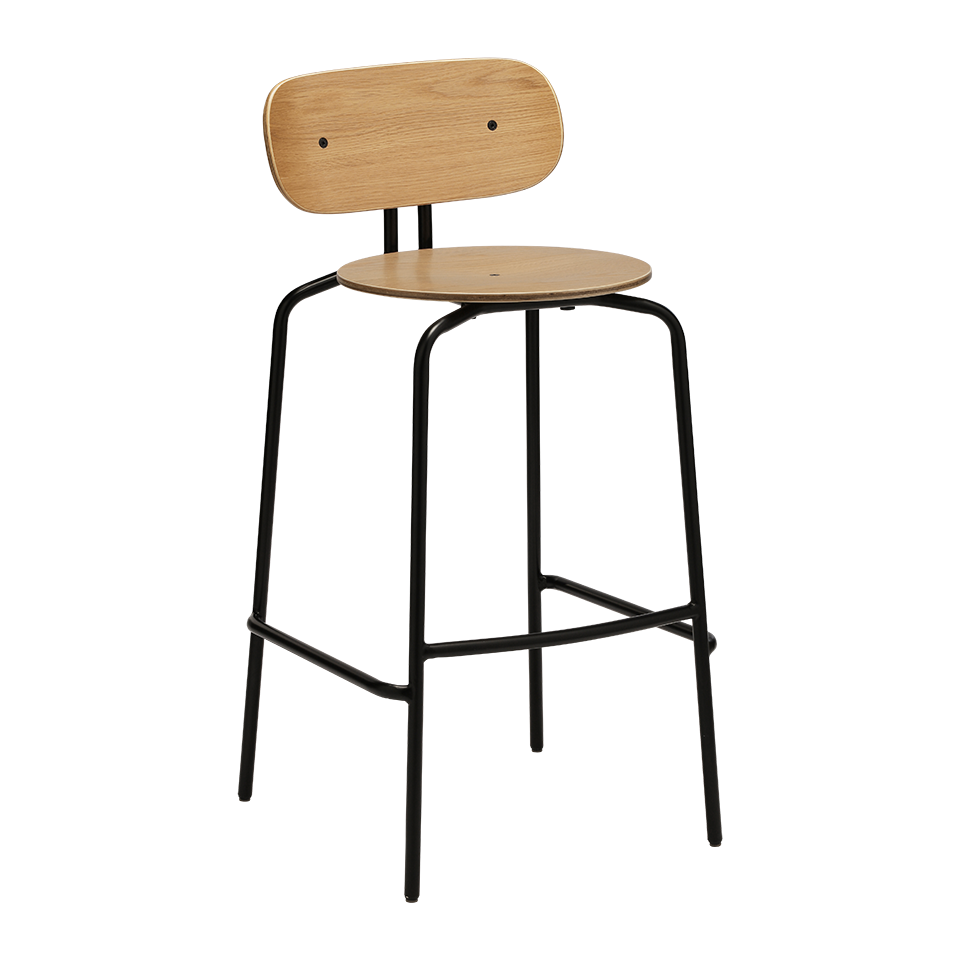 UMAGE Curious Bar Stool, Black Legs