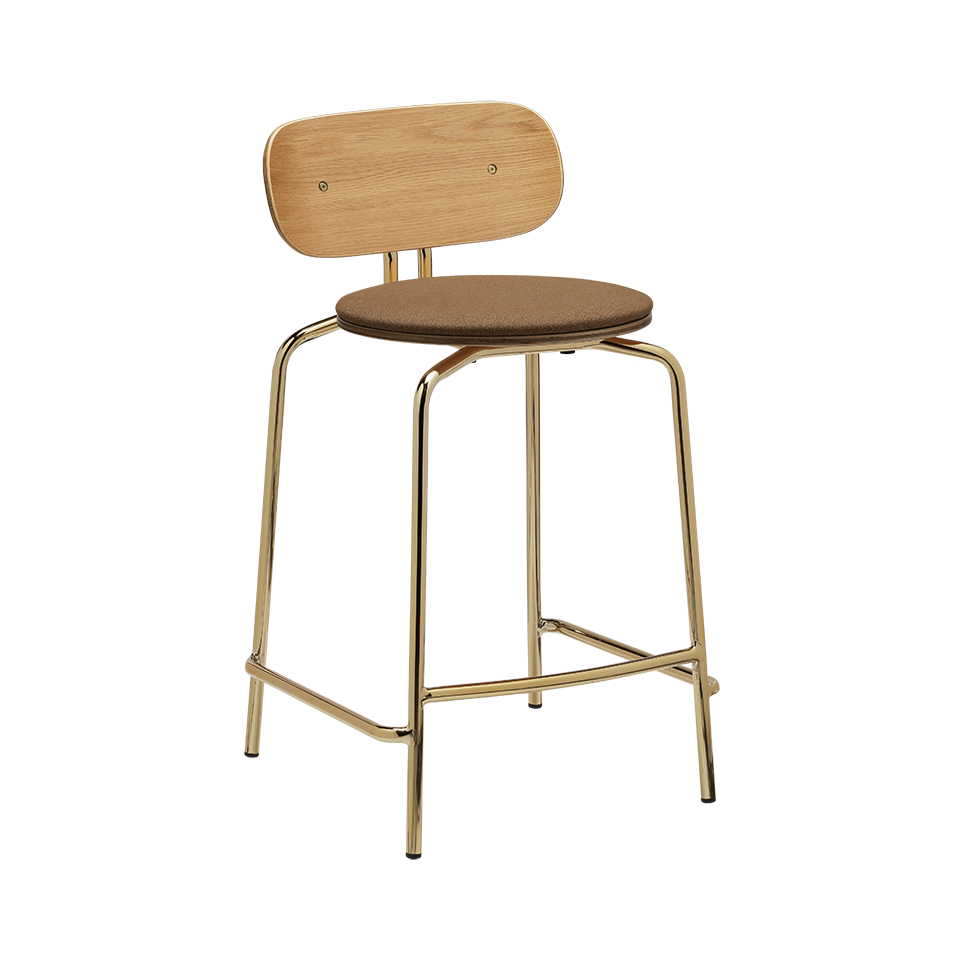 UMAGE Curious Counter Stool, Brass Legs