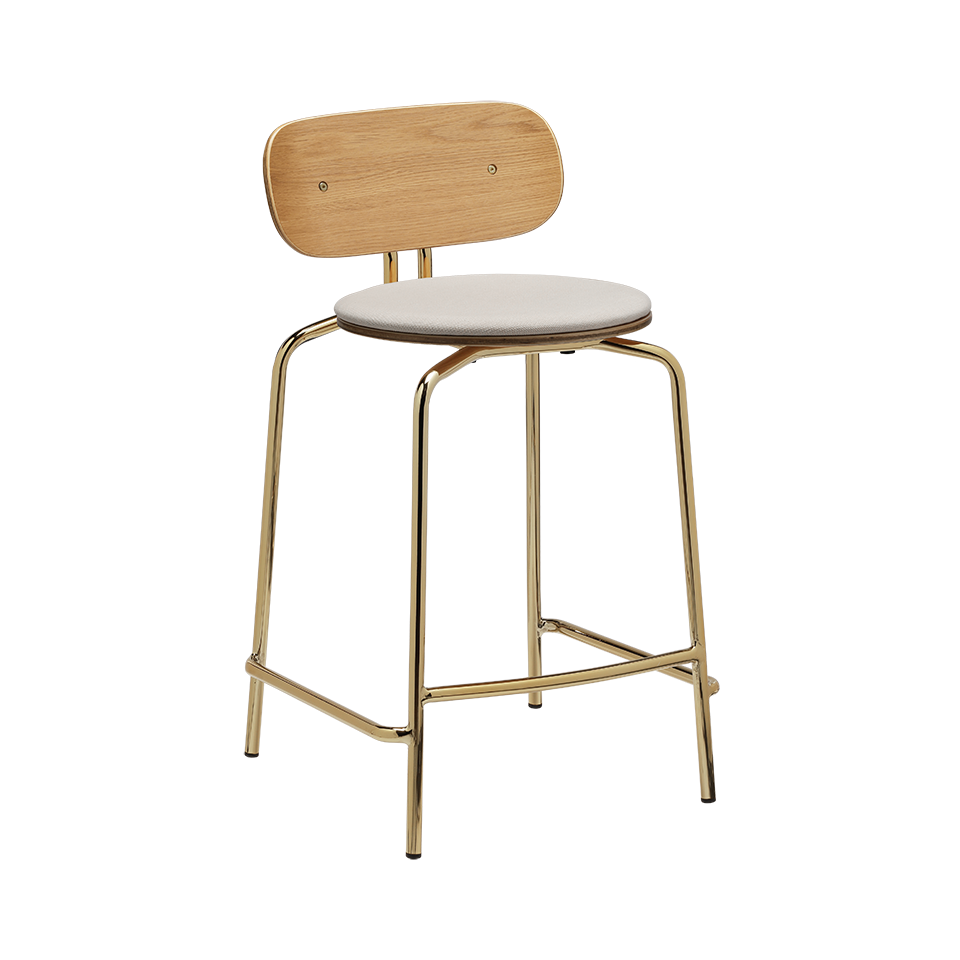 UMAGE Curious Counter Stool, Brass Legs