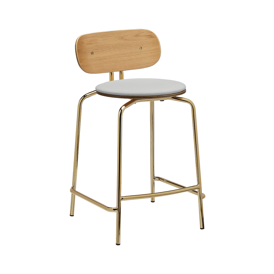UMAGE Curious Counter Stool, Brass Legs