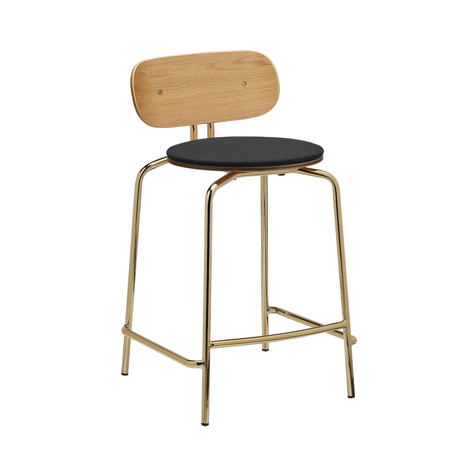 UMAGE Curious Counter Stool, Brass Legs