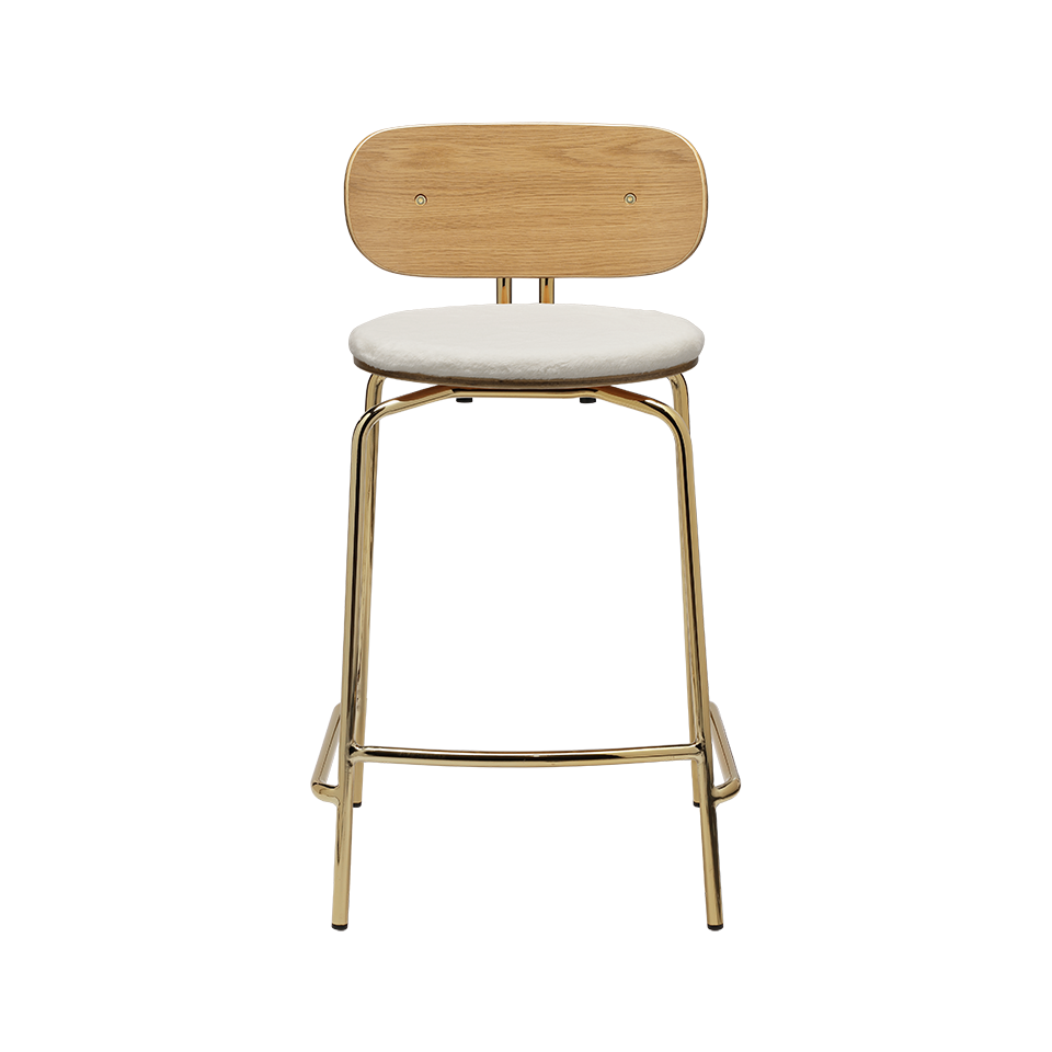 UMAGE Curious Counter Stool, Brass Legs