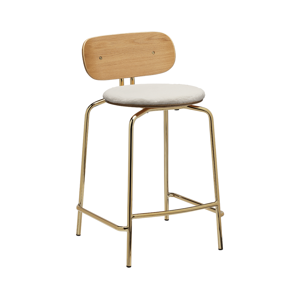 UMAGE Curious Counter Stool, Brass Legs