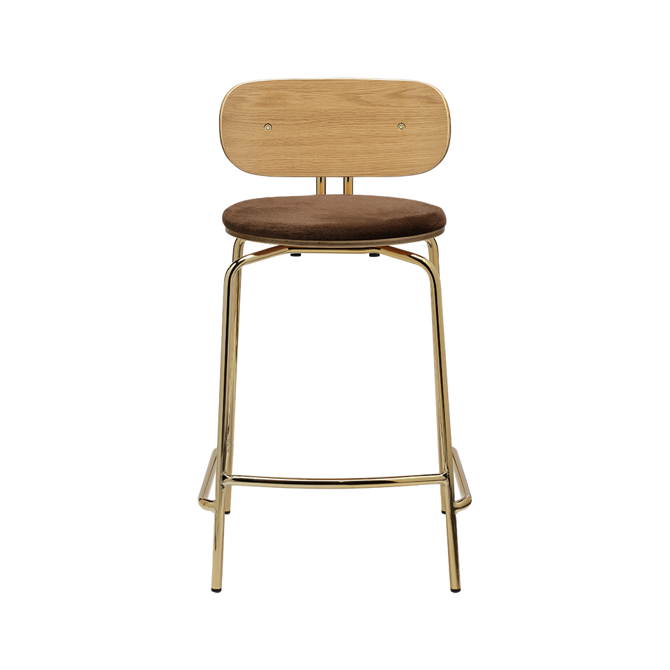 UMAGE Curious Counter Stool, Brass Legs