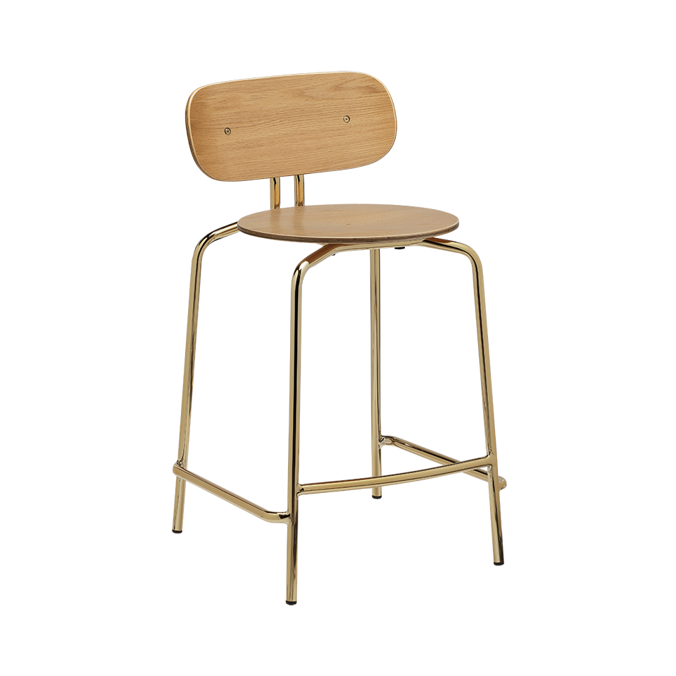 UMAGE Curious Counter Stool, Brass Legs