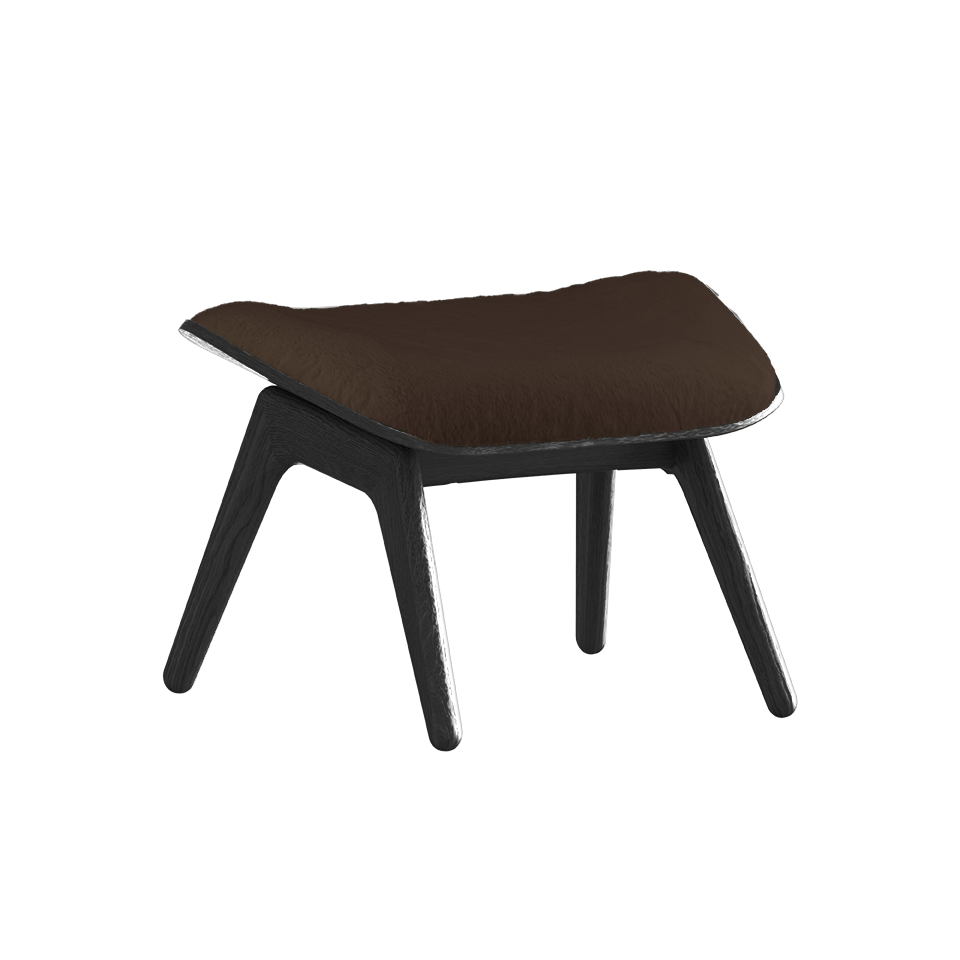 UMAGE The Reader Ottoman, Black Oak