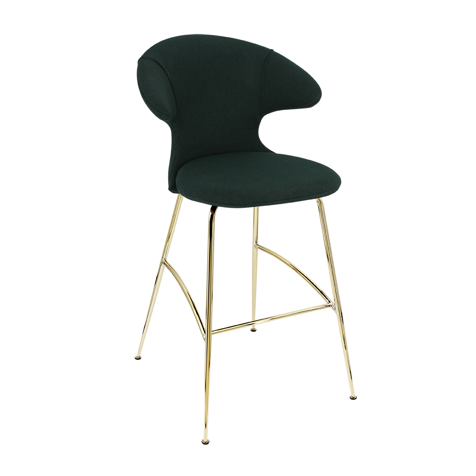 UMAGE Time Flies Bar Stool, Brass Legs