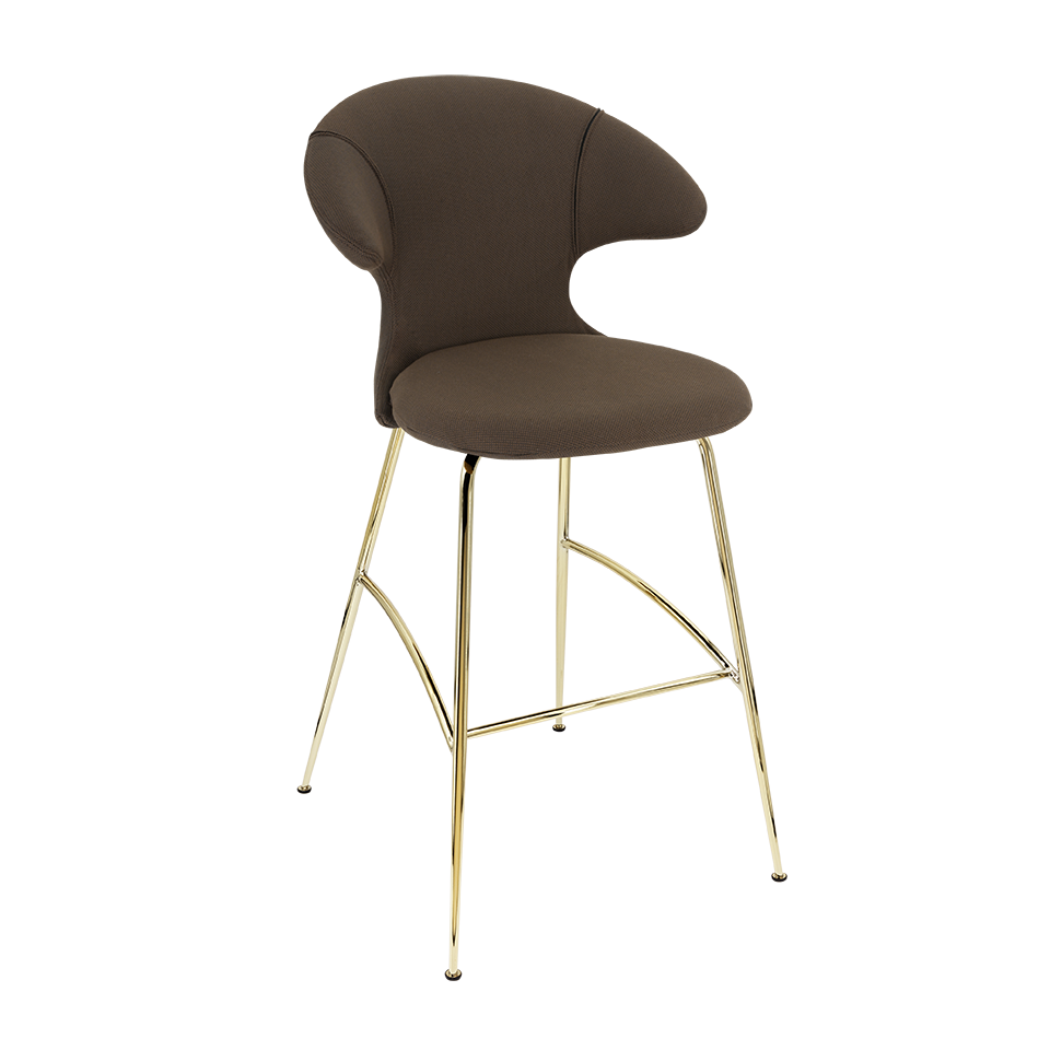 UMAGE Time Flies Bar Stool, Brass Legs