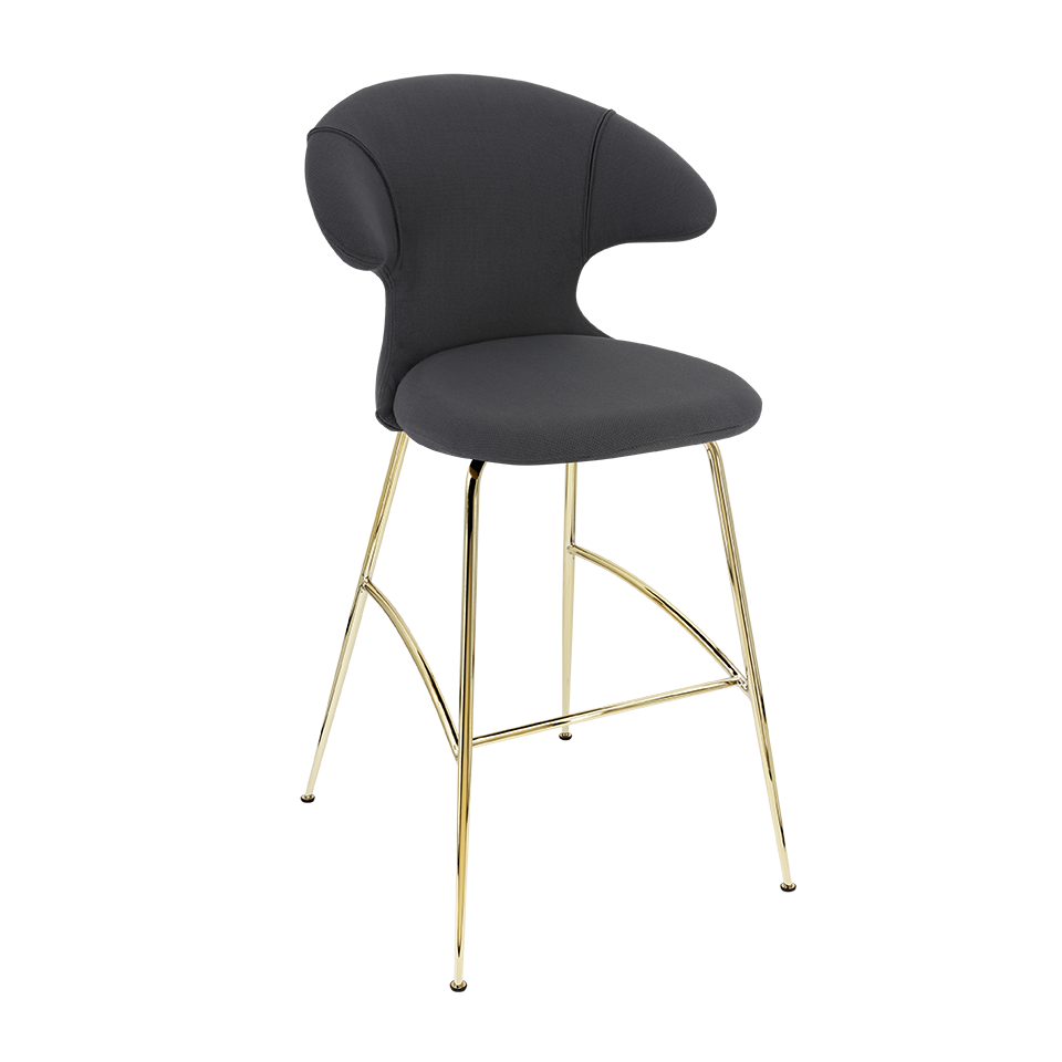 UMAGE Time Flies Bar Stool, Brass Legs