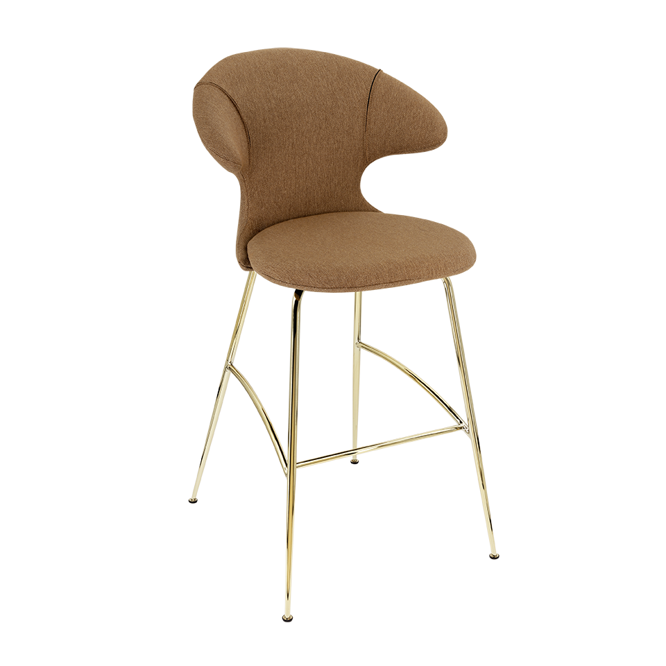 UMAGE Time Flies Bar Stool, Brass Legs