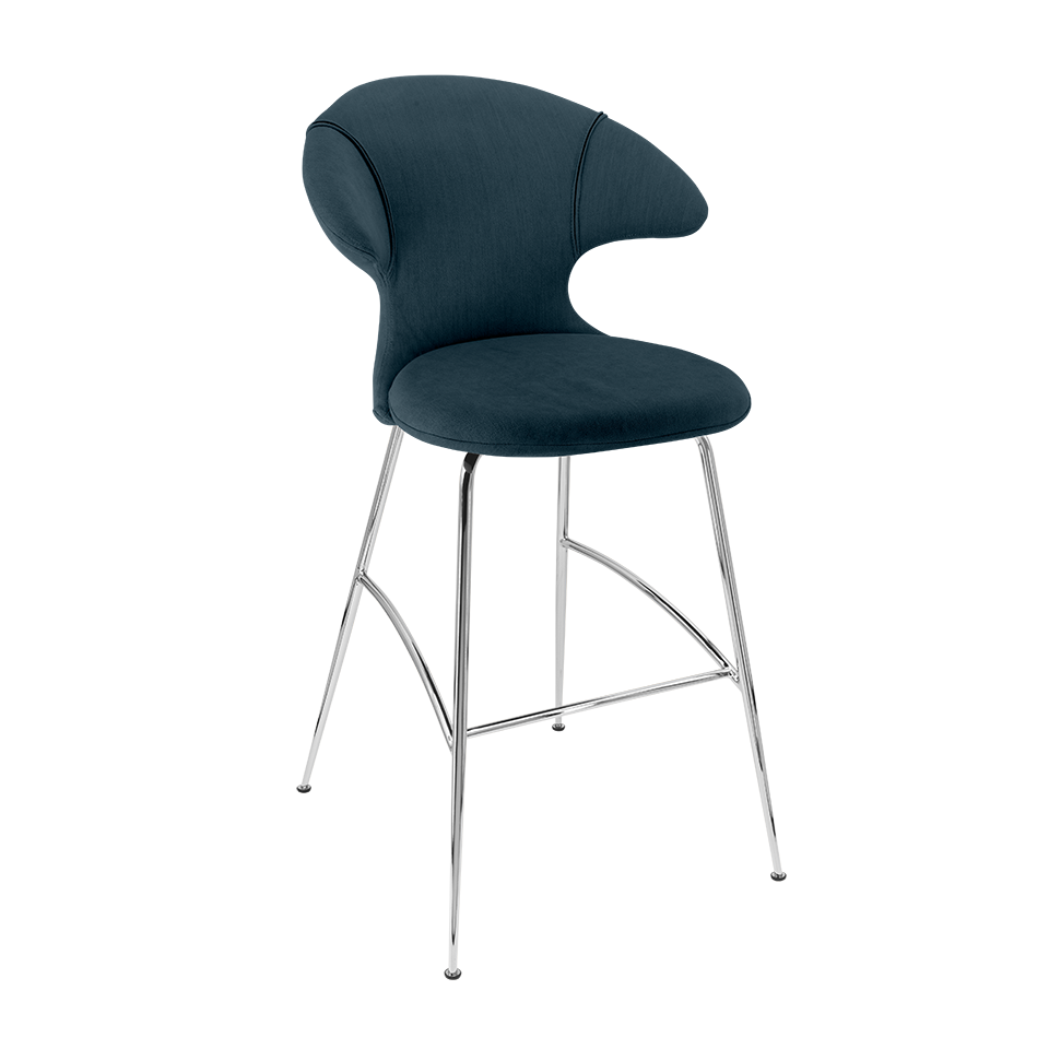 UMAGE Time Flies Bar Stool, Chrome Legs