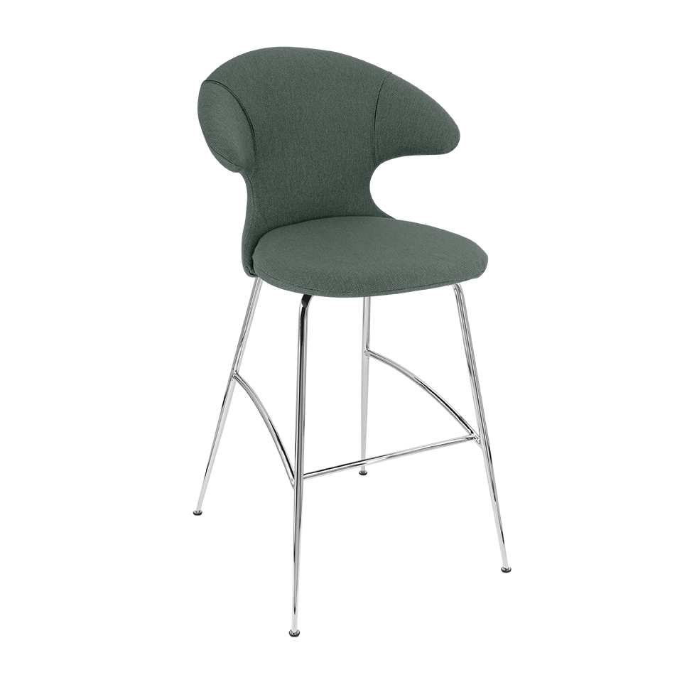 UMAGE Time Flies Bar Stool, Chrome Legs