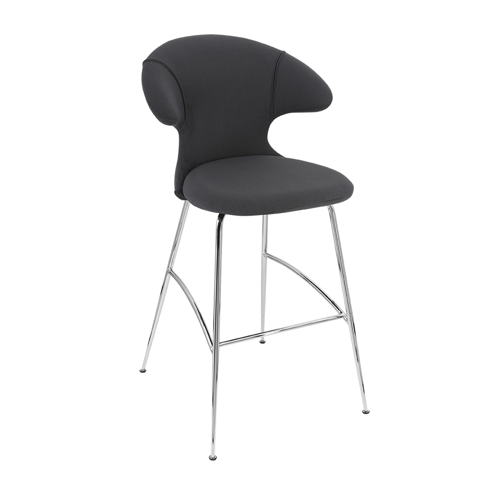 UMAGE Time Flies Bar Stool, Chrome Legs