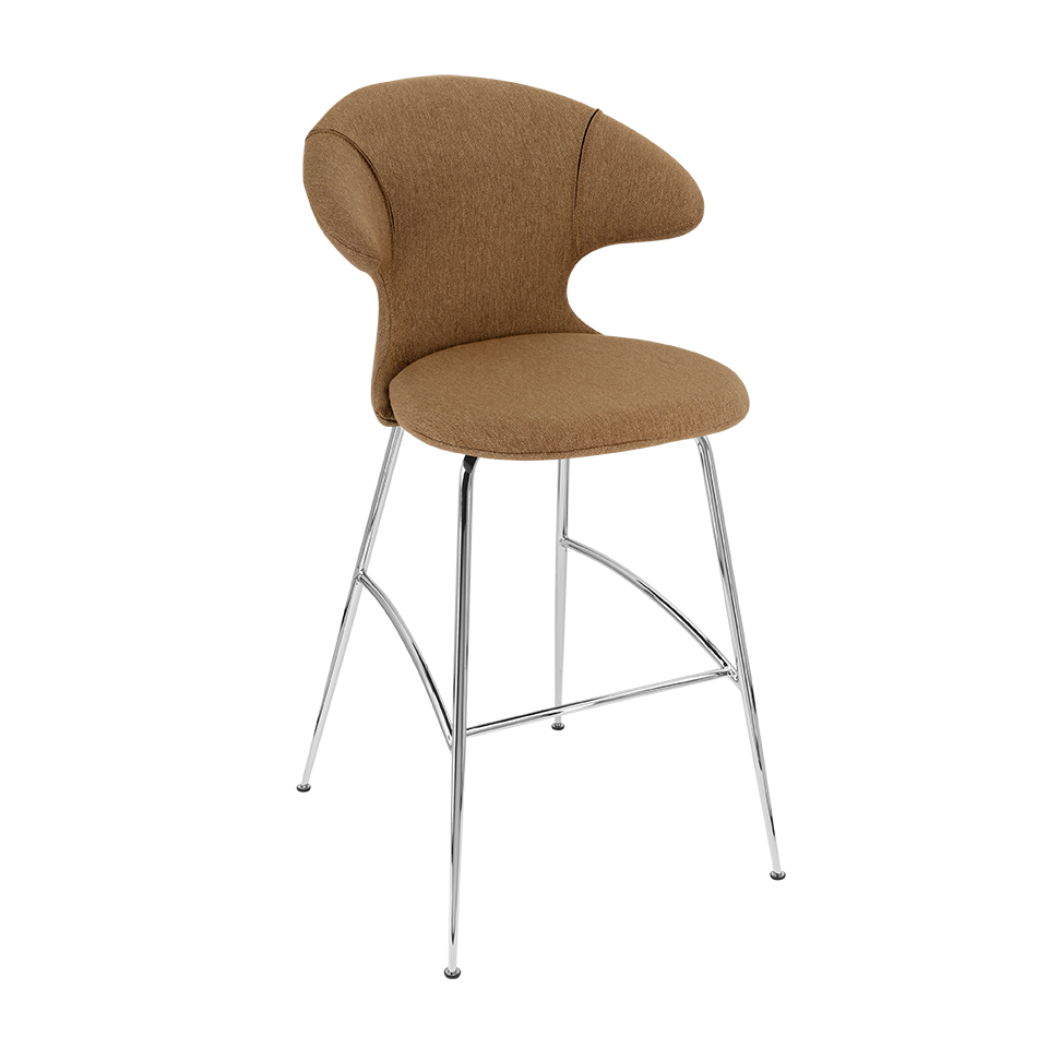 UMAGE Time Flies Bar Stool, Chrome Legs