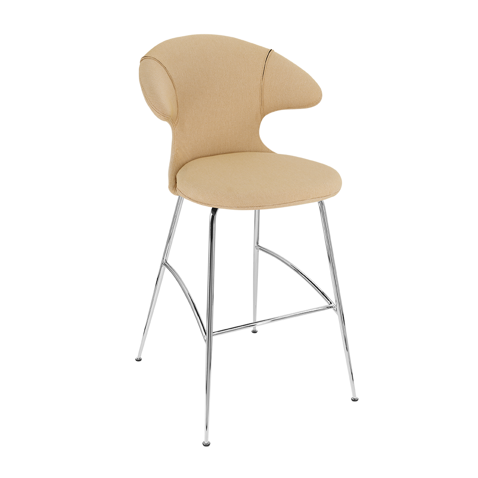 UMAGE Time Flies Bar Stool, Chrome Legs