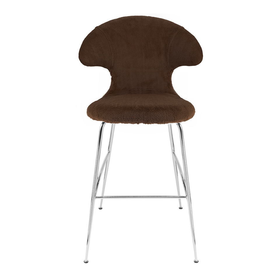UMAGE Time Flies Bar Stool, Chrome Legs