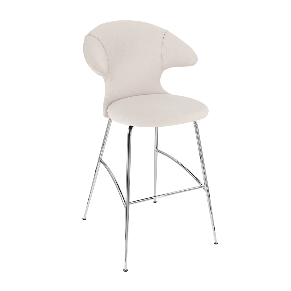 UMAGE Time Flies Bar Stool, Chrome Legs