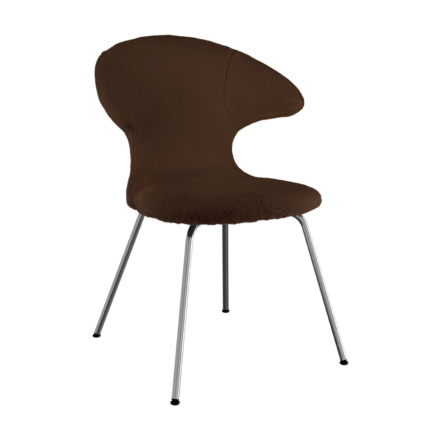 UMAGE Time Flies Chair, Teddy Bear, Chrome Legs