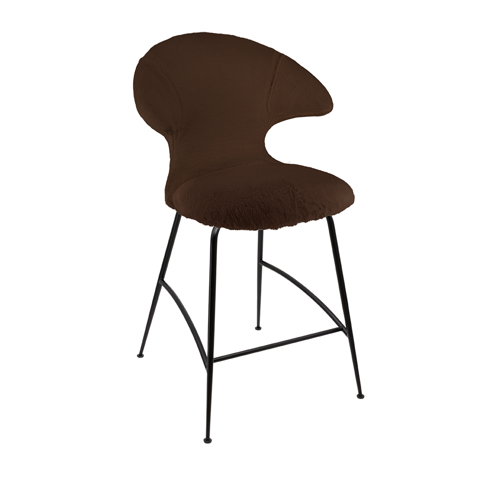 UMAGE Time Flies Counter Stool, Black Legs
