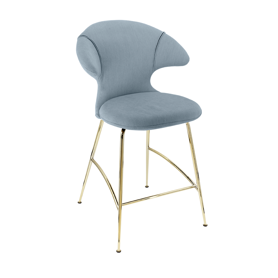 UMAGE Time Flies Counter Stool, Brass Legs