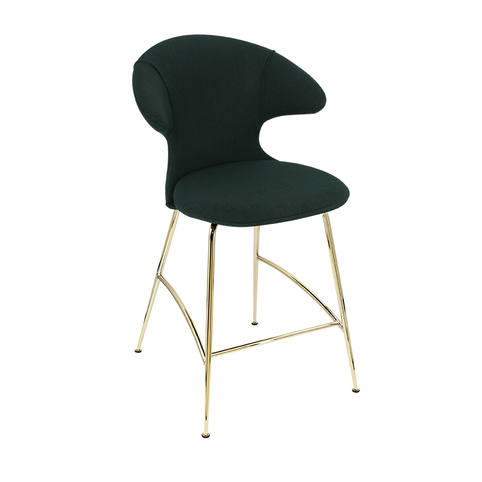UMAGE Time Flies Counter Stool, Brass Legs