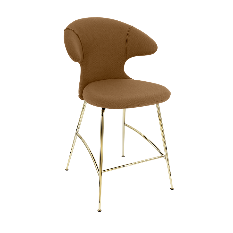 UMAGE Time Flies Counter Stool, Brass Legs
