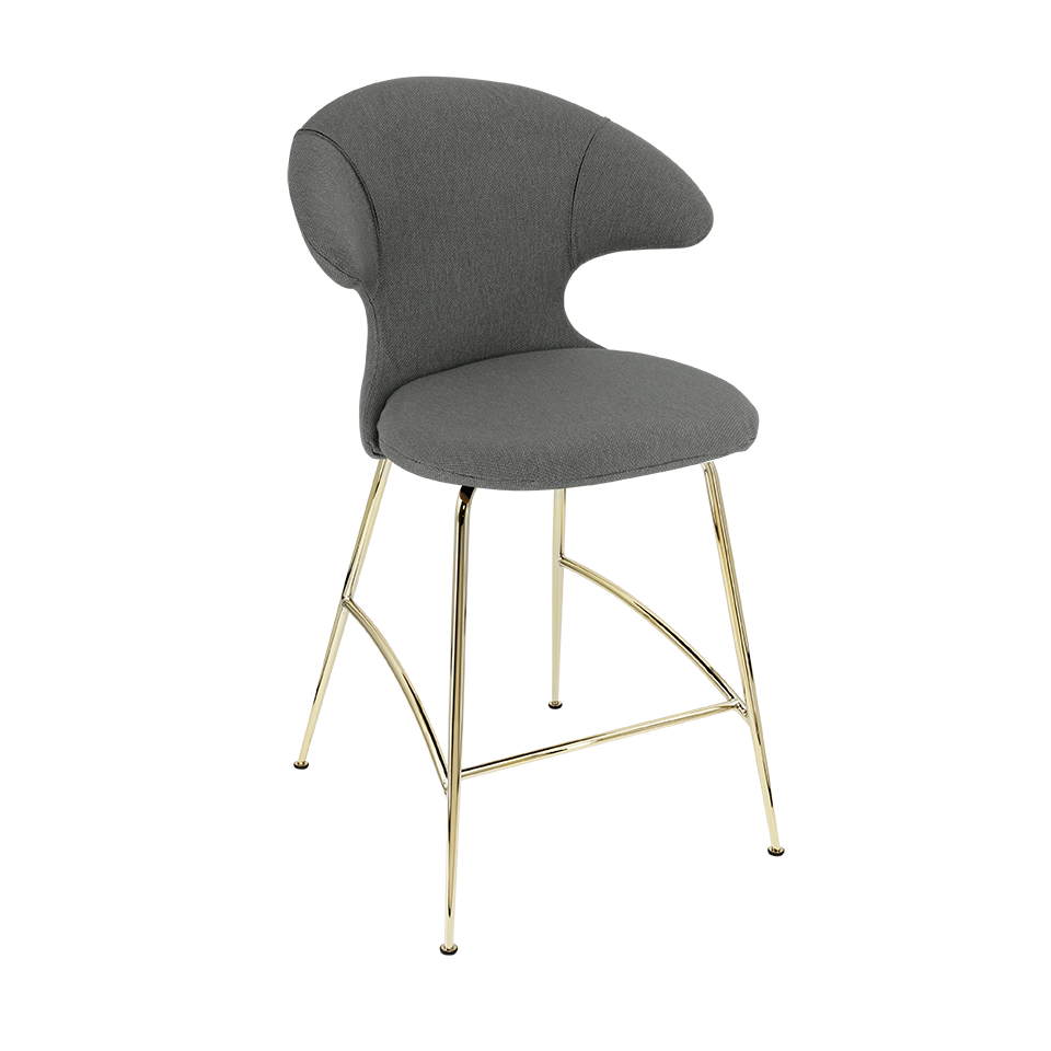 UMAGE Time Flies Counter Stool, Brass Legs