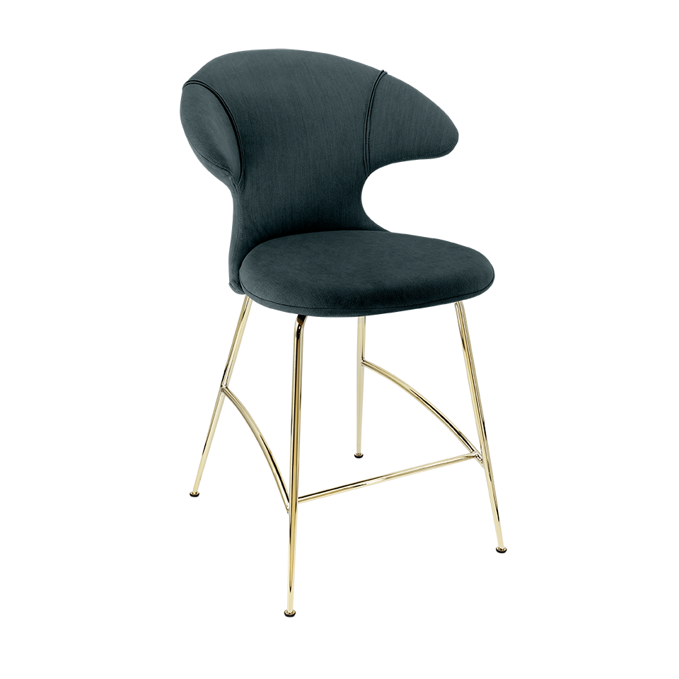 UMAGE Time Flies Counter Stool, Brass Legs