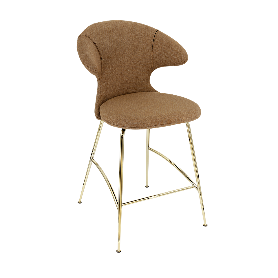 UMAGE Time Flies Counter Stool, Brass Legs