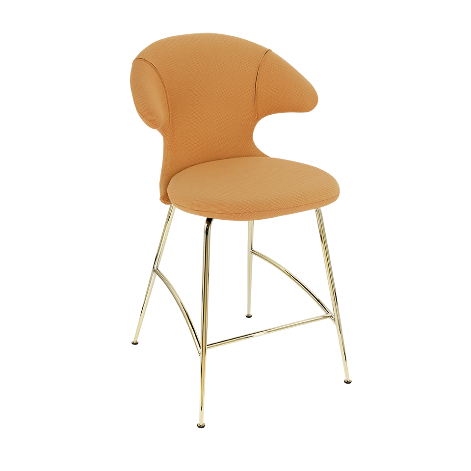 UMAGE Time Flies Counter Stool, Brass Legs