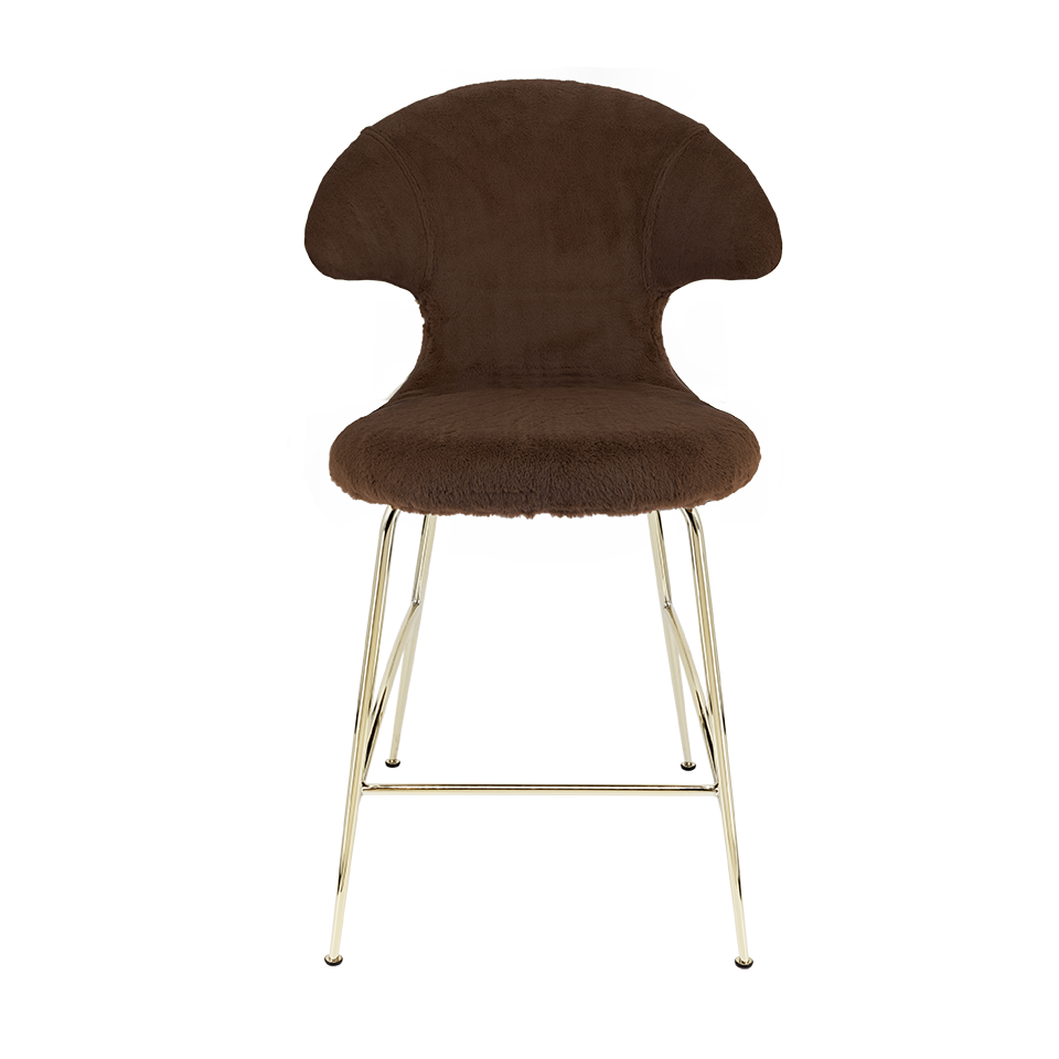 UMAGE Time Flies Counter Stool, Brass Legs