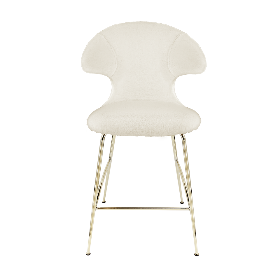 UMAGE Time Flies Counter Stool, Brass Legs