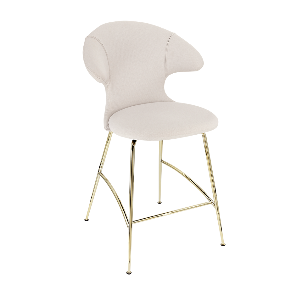 UMAGE Time Flies Counter Stool, Brass Legs