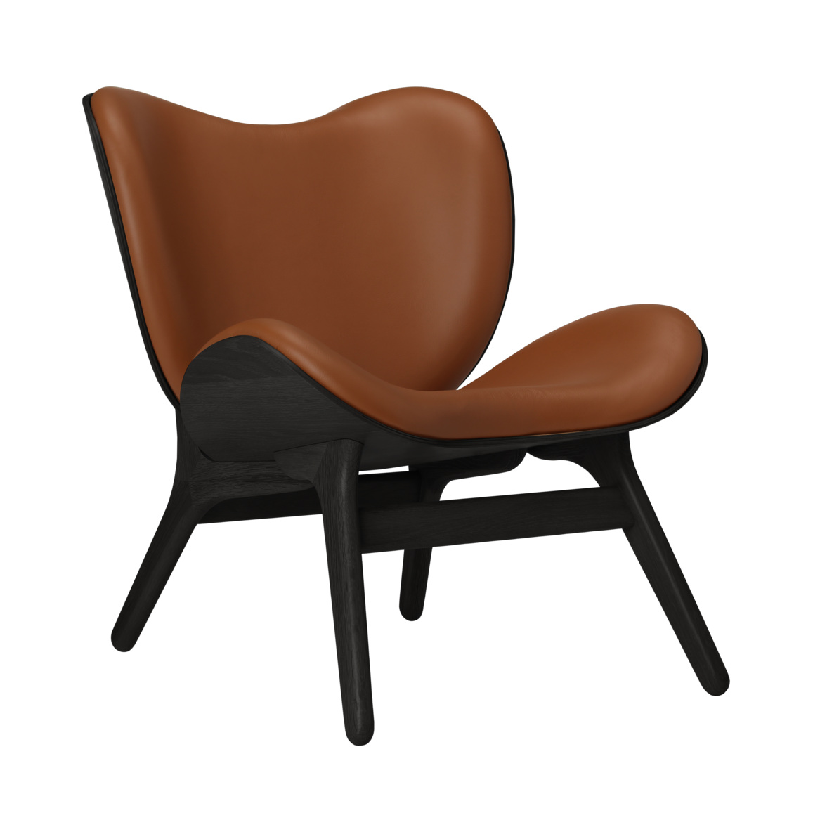 UMAGE A Conversation Piece Lounge Chair, Low, Black Oak