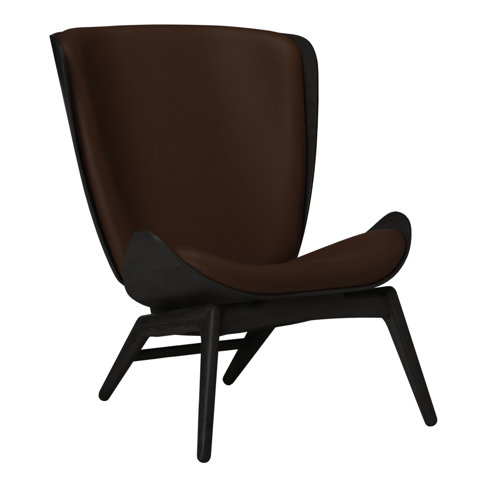 UMAGE The Reader Wing Chair, Black Oak